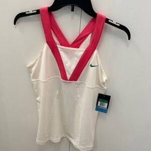 Nike Girls, tennis Cream and Pink Sports Tank size XL